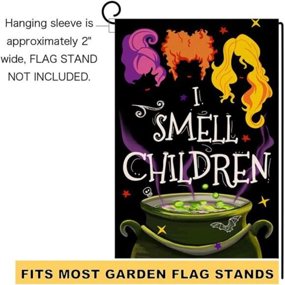 Halloween Decorations Garden Flag 12x18 Vertical‎ Double Sided I Smell Children - Picture 6 of 6